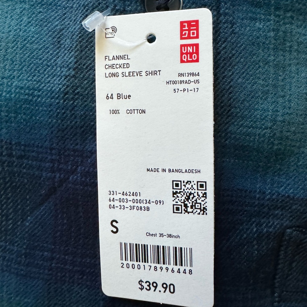 Uniqlo Fannel checked long sleeve shirt - Picture 2 of 2